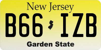NJ license plate B66IZB