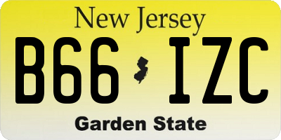 NJ license plate B66IZC