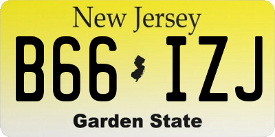 NJ license plate B66IZJ