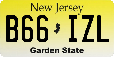 NJ license plate B66IZL