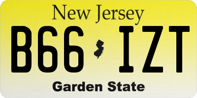 NJ license plate B66IZT