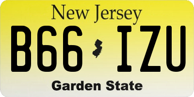 NJ license plate B66IZU