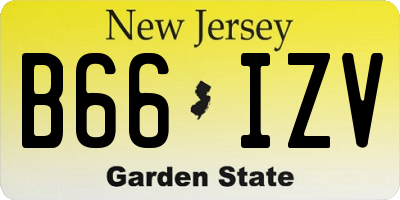 NJ license plate B66IZV