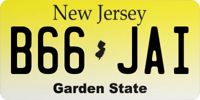 NJ license plate B66JAI
