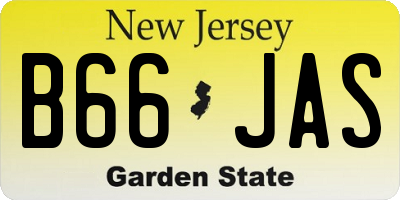 NJ license plate B66JAS