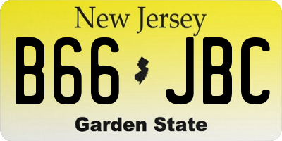 NJ license plate B66JBC