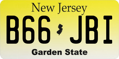 NJ license plate B66JBI