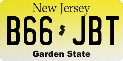 NJ license plate B66JBT