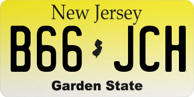 NJ license plate B66JCH