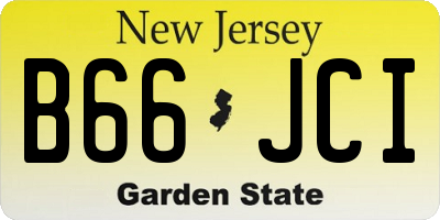 NJ license plate B66JCI