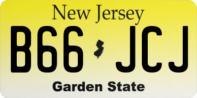 NJ license plate B66JCJ