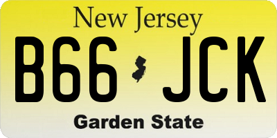NJ license plate B66JCK