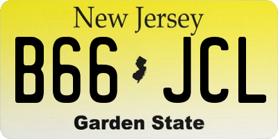 NJ license plate B66JCL