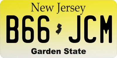 NJ license plate B66JCM