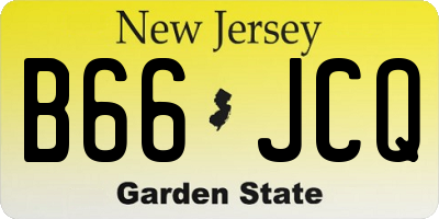NJ license plate B66JCQ