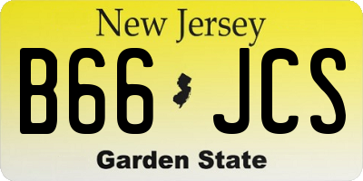 NJ license plate B66JCS