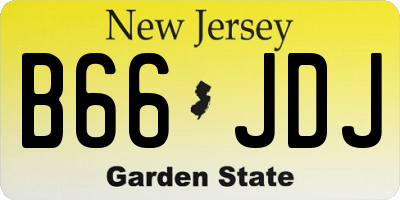 NJ license plate B66JDJ