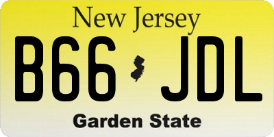 NJ license plate B66JDL