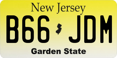 NJ license plate B66JDM