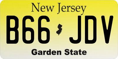 NJ license plate B66JDV