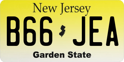 NJ license plate B66JEA
