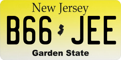 NJ license plate B66JEE