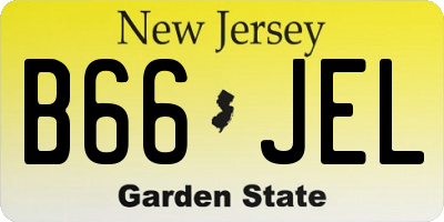 NJ license plate B66JEL