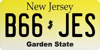 NJ license plate B66JES