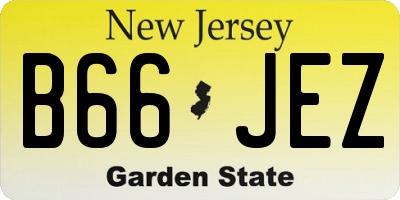 NJ license plate B66JEZ