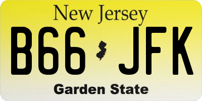 NJ license plate B66JFK