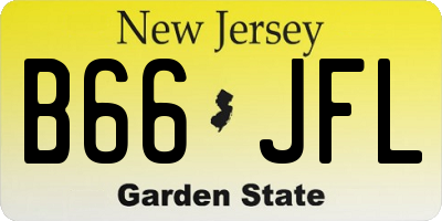 NJ license plate B66JFL