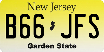 NJ license plate B66JFS