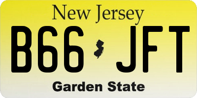 NJ license plate B66JFT