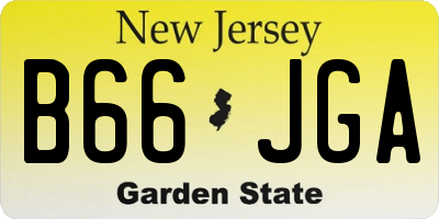 NJ license plate B66JGA