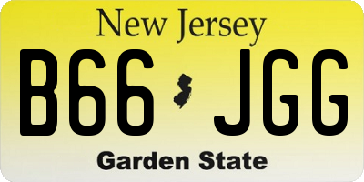 NJ license plate B66JGG