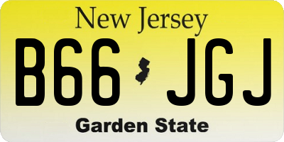 NJ license plate B66JGJ