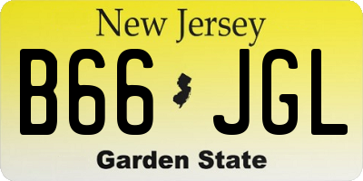 NJ license plate B66JGL