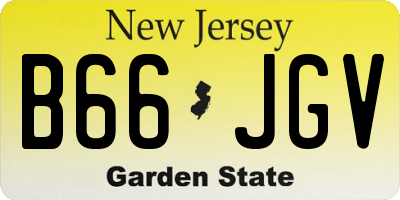 NJ license plate B66JGV