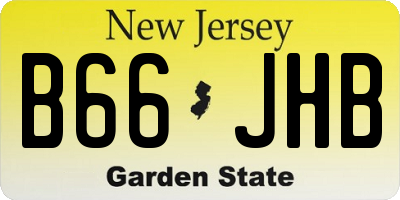 NJ license plate B66JHB