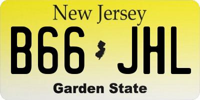 NJ license plate B66JHL