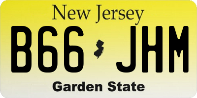 NJ license plate B66JHM