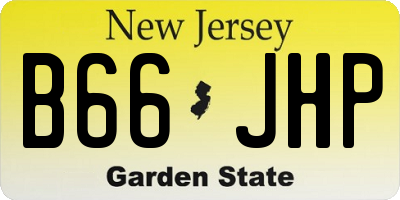 NJ license plate B66JHP