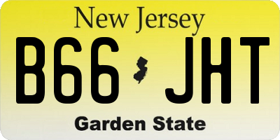 NJ license plate B66JHT
