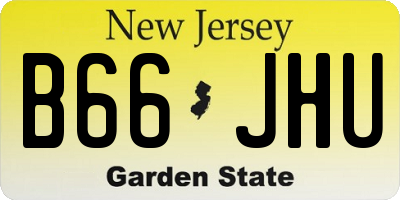 NJ license plate B66JHU