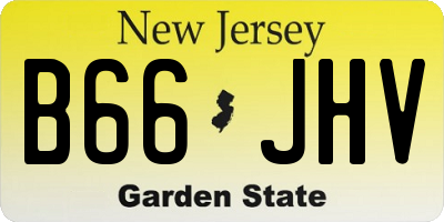 NJ license plate B66JHV