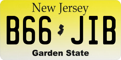 NJ license plate B66JIB