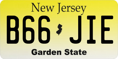 NJ license plate B66JIE