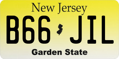 NJ license plate B66JIL