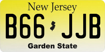 NJ license plate B66JJB