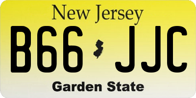 NJ license plate B66JJC